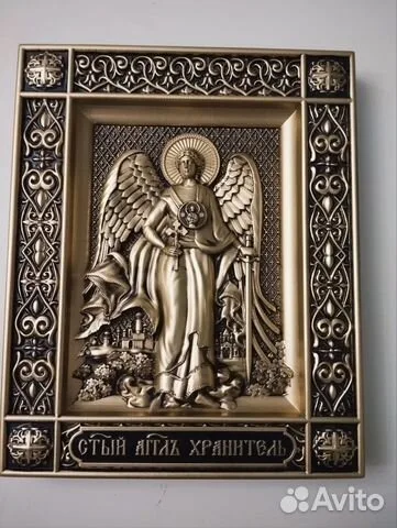 Резная икона Ангел Хранитель в подарок
