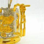 Латунный подстаканник «МЧС» — необычный подарок — фотография 4
