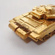 Миниатюра танка Т-72М1М из бронзы с позолотой — оригинальный подарок — фотография 2