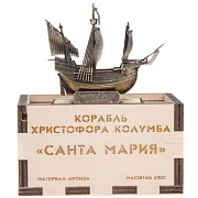 В подарок: Бронзовая модель корабля «Санта-Мария», 1:350 — фотография 7