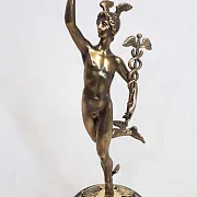 На память: Статуэтка «Бог торговли Меркурий (Гермес)» из бронзы, D110×260 мм — фотография 2