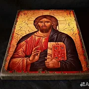Икона "Христос Вседержитель" + подставка — необычный подарок — фотография 3