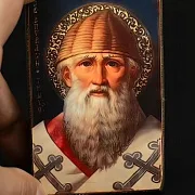 Икона деревянная Спиридон Тримифунтский. "Дорожная — необычный подарок — фотография 1