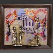 Картина «Вечерняя прогулка. Ессентуки» на ониксе с подсветкой — красивый подарок — фотография 6