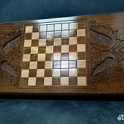 Резные деревянные нарды «Узор» — красивый подарок — фотография 8