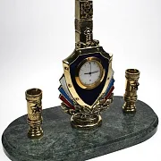 Ручная работа: Часы «Граница» с пограничным столбом — фотография 2
