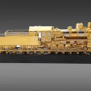 Бронзовый паровоз «Э-7815» на долерите — необычный подарок — фотография 2