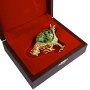 Сувенир «Курица и яйцо» со змеевиком — необычный подарок — фотография 2