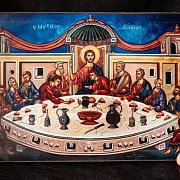 Икона авторская "Тайная вечеря" Дерево — красивый подарок — фотография 1
