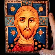 В подарок: Икона "Христос Вседержитель". Авторская техника — фотография 1