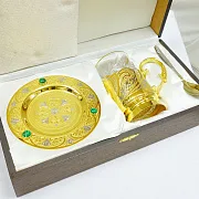 Ручная работа: Златоустовская чайная пара «Малахит» — фотография 2
