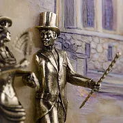 Картина «Вечерняя прогулка. Ессентуки» на ониксе с подсветкой — красивый подарок — фотография 4