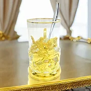 Латунный подстаканник «Георгий Победоносец» — необычный подарок — фотография 1