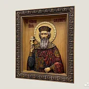 Икона резная из дерева Святой Князь Владимир — красивый подарок — фотография 3