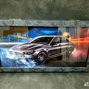 Нарды под стеклом «BMW против Mercedes» — необычный подарок — фотография 4