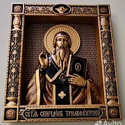 Резная Икона Спиридон Тримифунтский — оригинальный подарок — фотография 9