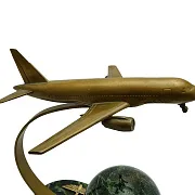 Подарочная бронзовая композиция «Самолет гражданской авиации» — фотография 3