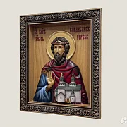 Икона резная Святой Владислав Сербский — необычный подарок — фотография 3