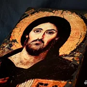 На память: Икона деревянная " Спас Синайский" — фотография 7